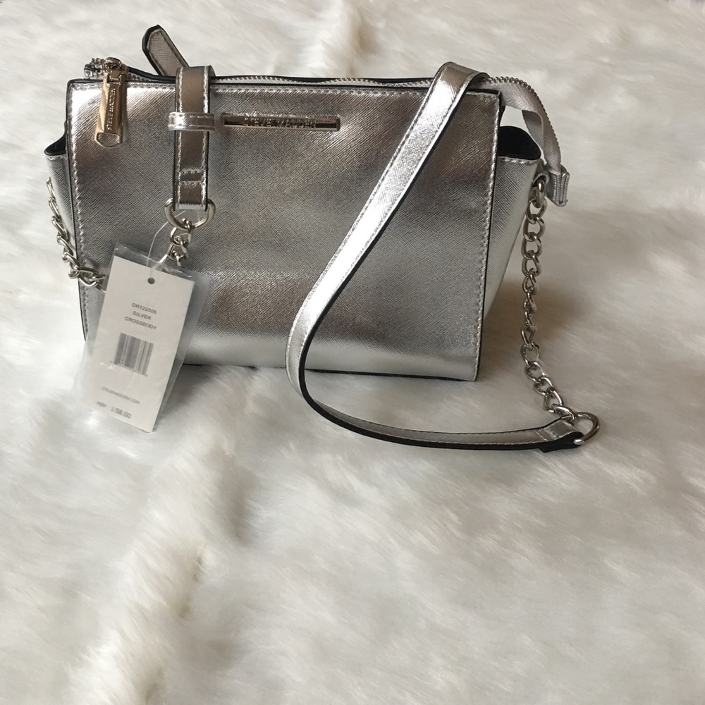 Steve Madden Metallic Silver Purse - Picture 1 of 8